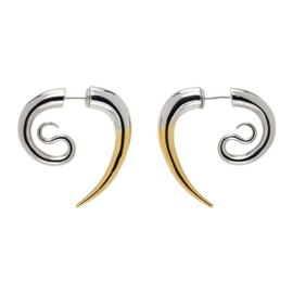 판코네시 Panconesi Silver & Gold Spina Serpent Earrings 241340F022015