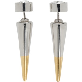 판코네시 Panconesi Silver & Gold Spina Diamanti Small Earrings 241340F022016