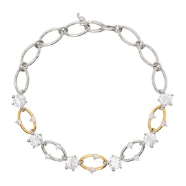 판코네시 Panconesi Silver & Gold Diamanti Chain Necklace 241340F023000