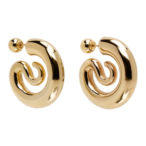  판코네시 Panconesi SSENSE Exclusive Gold Serpent Earrings 222340F022002