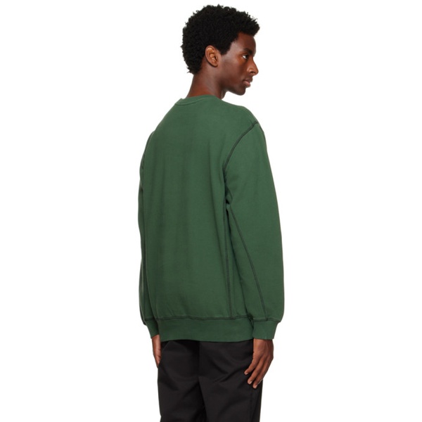  Parel Studios Green Contrast Sweatshirt 232023M204000
