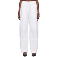 Paris Georgia SSENSE Exclusive White Cocoon Trousers 241438F087007