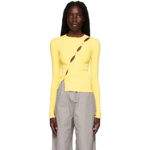  Paris Georgia SSENSE Exclusive Yellow Lola Long Sleeve T-Shirt 231438F110007