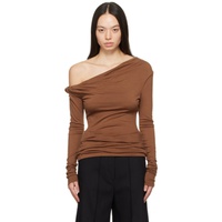 SSENSE Exclusive Brown Elemental by Paris Georgia Manahou Long Sleeve T-Shirt 242438F110002
