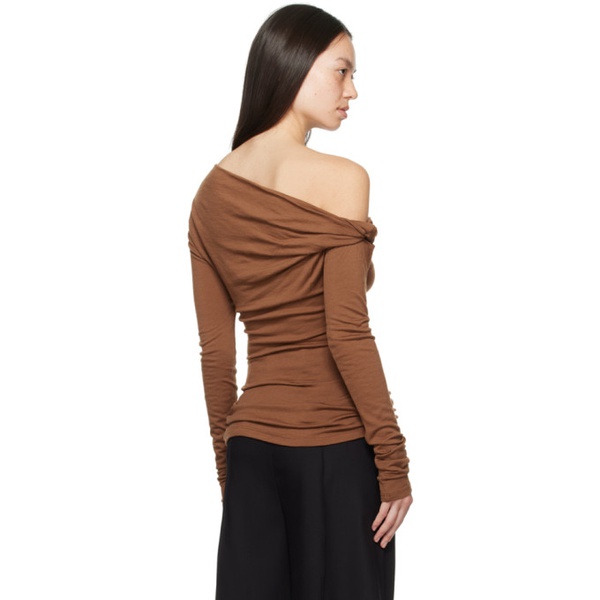  SSENSE Exclusive Brown Elemental by Paris Georgia Manahou Long Sleeve T-Shirt 242438F110002