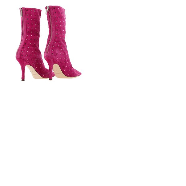  Paris Texas Ladies Pink Ruby Holly Mama Ankle Boots PX832 XVLCH Pink Ruby