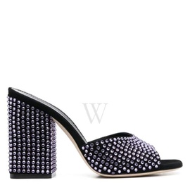 Paris Texas Violet Onyx Holly Anja Crystal-Embellished Mules PX947 XSACH Violet Onyx