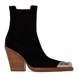 Paris Texas Black Embellished Toe Ankle Boots 241616F113002