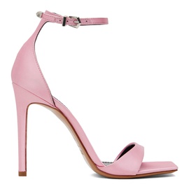 Paris Texas Pink Satin Stiletto Heeled Sandals 241616F125010