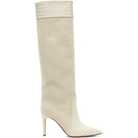 Paris Texas 오프화이트 Off-White Stiletto 85 Boots 241616F115021