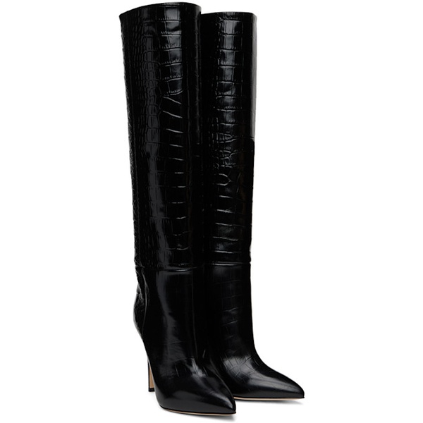  Paris Texas Black Croc Boots 231616F115015