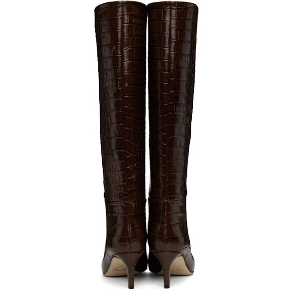  Paris Texas Brown Stiletto 60 Tall Boots 242616F114003