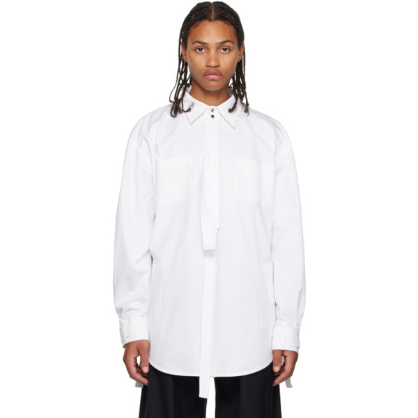  Parnell Mooney White Tie Shirt 232555M192000