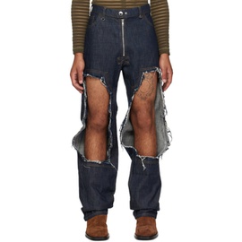 Parnell Mooney Navy Ripped Jeans 232555M186000