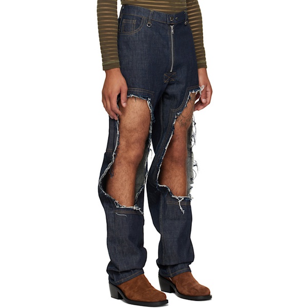  Parnell Mooney Navy Ripped Jeans 232555M186000