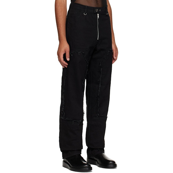  Parnell Mooney Black Frayed Knee Jeans 232555M186001