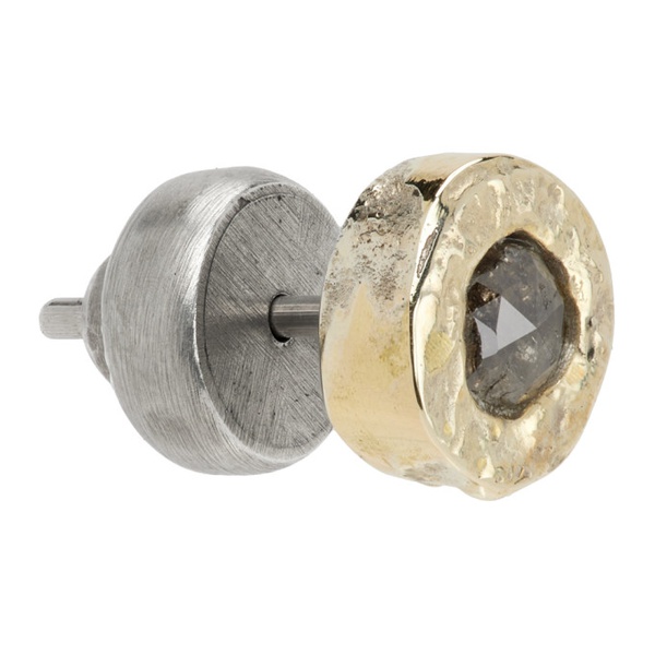  Parts of Four Gold Diamond Stud Single Earring 241236M144009