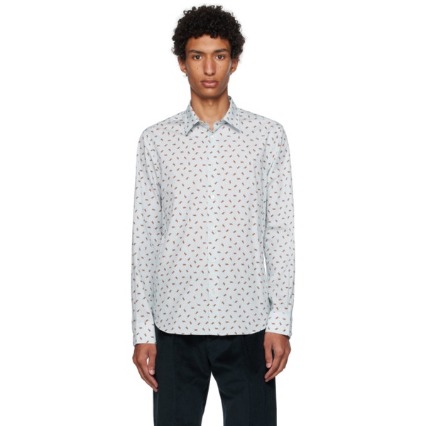  폴스미스 Paul Smith Blue Slim-Fit Shirt 232260M192013