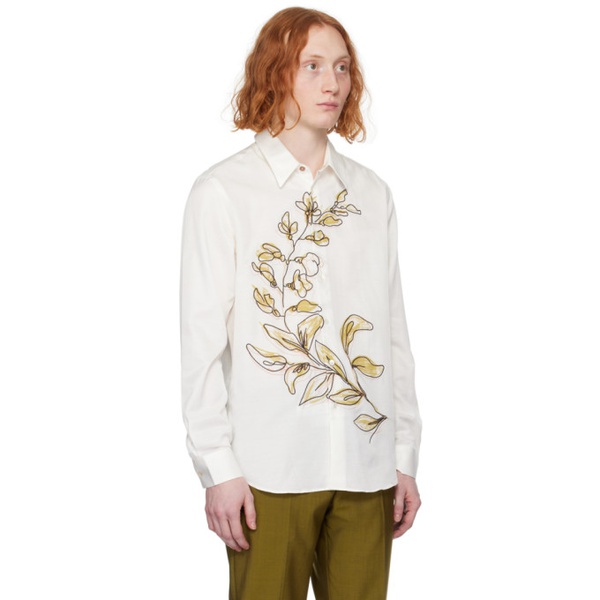  폴스미스 Paul Smith 오프화이트 Off-White Embroidered Shirt 241260M192003