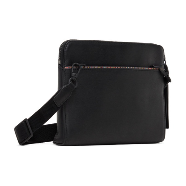  폴스미스 Paul Smith Black Leather Musette Bag 241260M170003