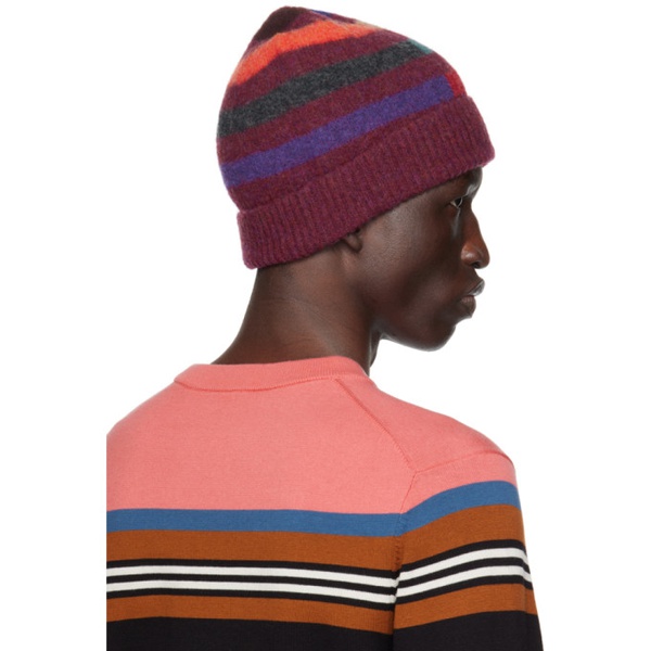  폴스미스 Paul Smith Burgundy Glassette Beanie 241260M138003