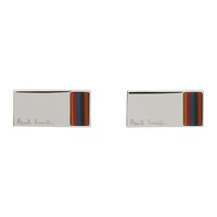 폴스미스 Paul Smith Silver Bright Stripe Cuff Links 241260M143011