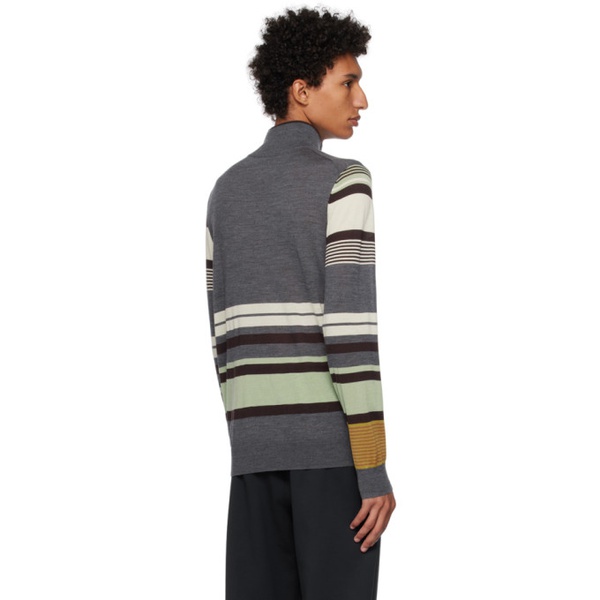  폴스미스 Paul Smith Gray Stripe Sweater 232260M202004