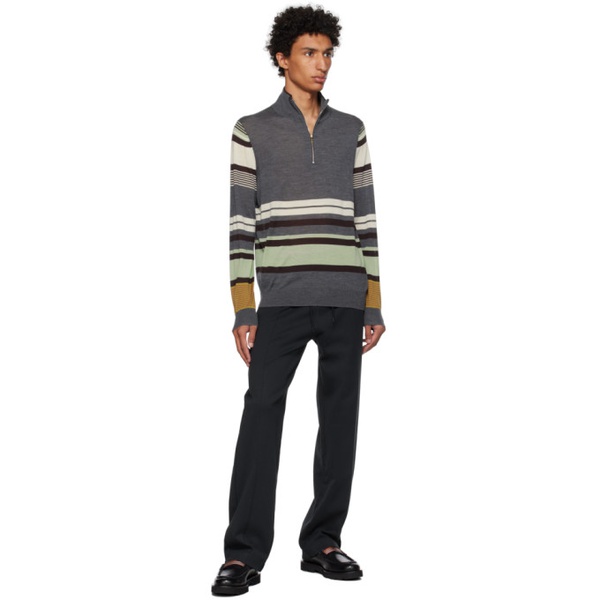  폴스미스 Paul Smith Gray Stripe Sweater 232260M202004