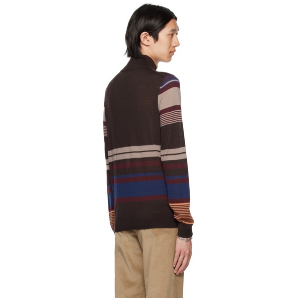  폴스미스 Paul Smith Brown Striped Sweater 232260M202005