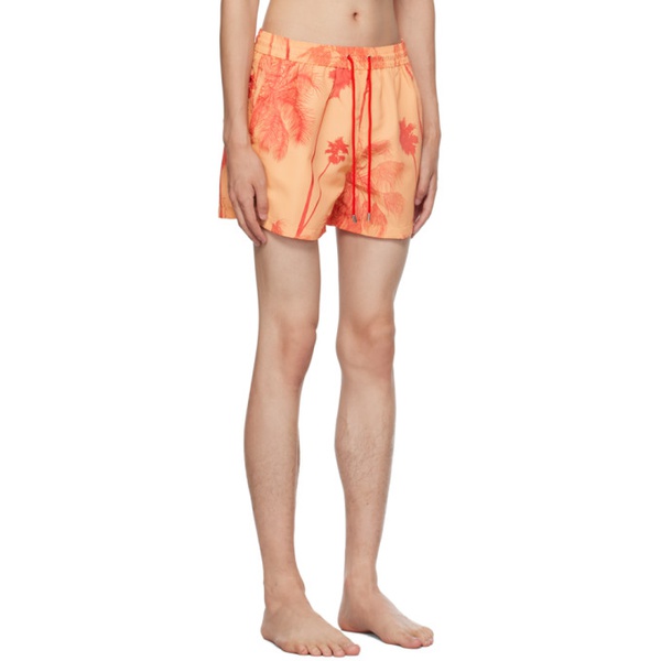  폴스미스 Paul Smith Orange Palm Trees Swim Shorts 232260M208000