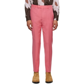 폴스미스 Paul Smith Pink Slim-Fit Trousers 232260M191018