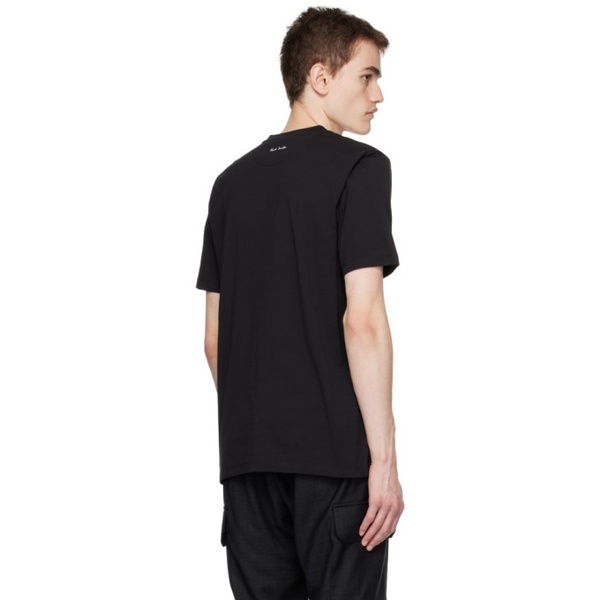  폴스미스 Paul Smith Black Embroidered T-Shirt 232260M213008
