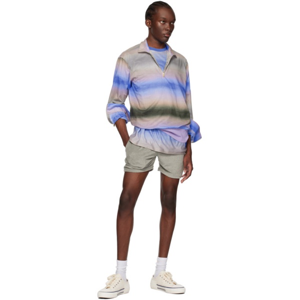  폴스미스 Paul Smith Blue Untitled Stripe T-Shirt 231260M213023