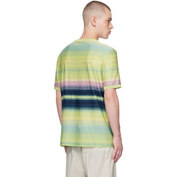  폴스미스 Paul Smith Yellow Untitled Stripe T-Shirt 231260M192037