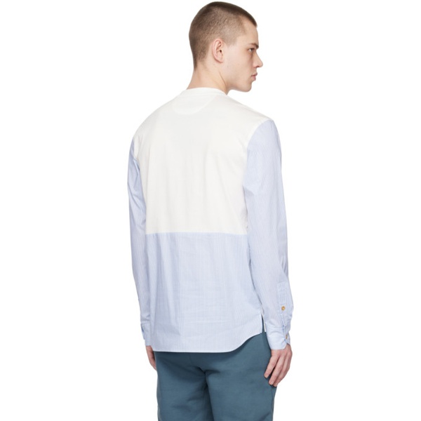  폴스미스 Paul Smith White Paneled Long Sleeve T-Shirt 231260M213011