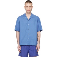 폴스미스 Paul Smith Blue Button-Down Shirt 231260M192013