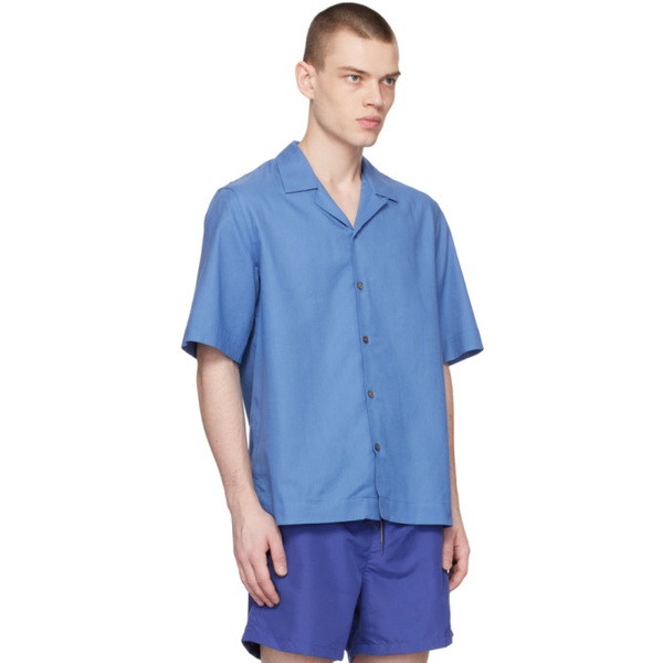  폴스미스 Paul Smith Blue Button-Down Shirt 231260M192013