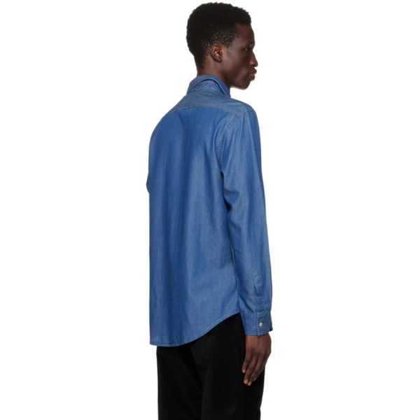  폴스미스 Paul Smith Blue Tailored Shirt 231260M192003