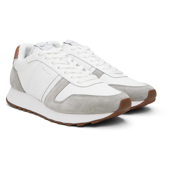  폴스미스 Paul Smith White & Gray Eighties Sneakers 231260M237005