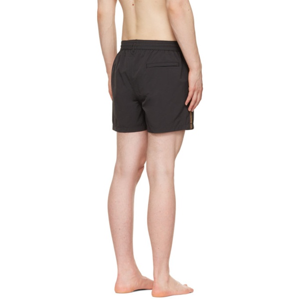  폴스미스 Paul Smith Black Artist Stripe Trim Swim Shorts 222260M193010