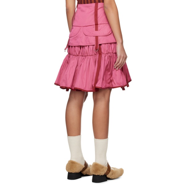  Paula Canovas Del Vas Pink Charm Midi Skirt 241427F090010