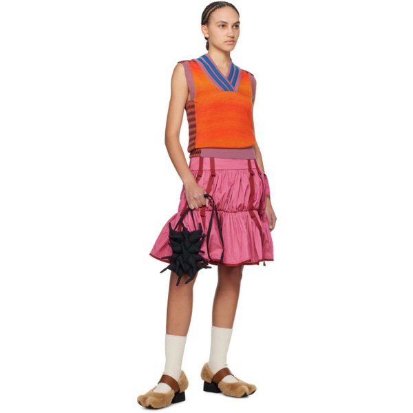  Paula Canovas Del Vas Pink Charm Midi Skirt 241427F090010