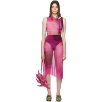 Paula Canovas Del Vas Pink Cutout Midi Dress 231427F054000