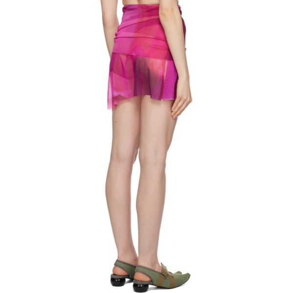  Paula Canovas Del Vas Pink Layered Miniskirt 231427F090011