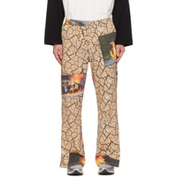 Perks and Mini Beige Cracked Earth Trousers 232792M191003