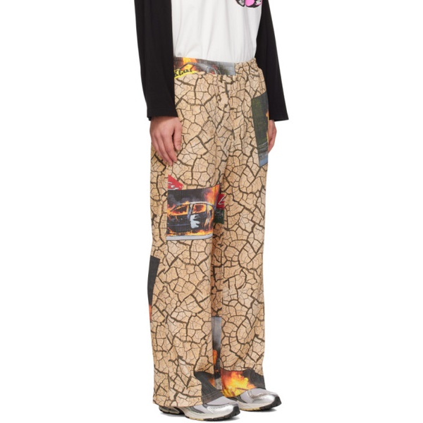  Perks and Mini Beige Cracked Earth Trousers 232792M191003