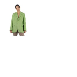 Petar P에트로 ETROV Ladies Green Issa Single-Breasted Oversized Jacket RS22J2