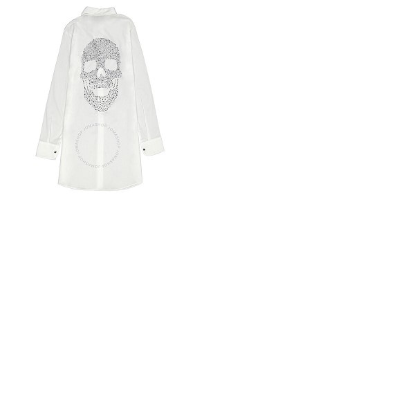  Philipp Plein White/Multi Big Skull Cotton Shirt F18C WRP0097 PTE012N