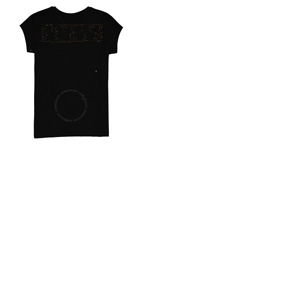  Philipp Plein Ladies Crystal Skull Cotton Jersey T-shirt P18C WTK0827 PJY002N