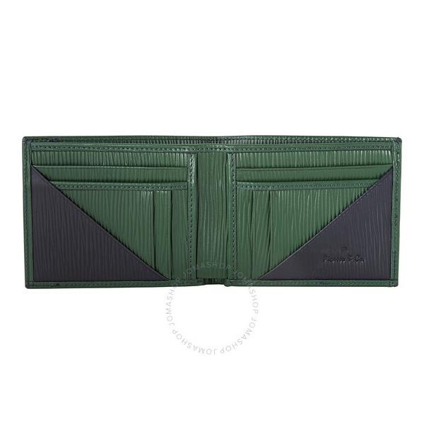  Picasso And Co Leather Wallet- Green/Navy Blue PLG1767GRN